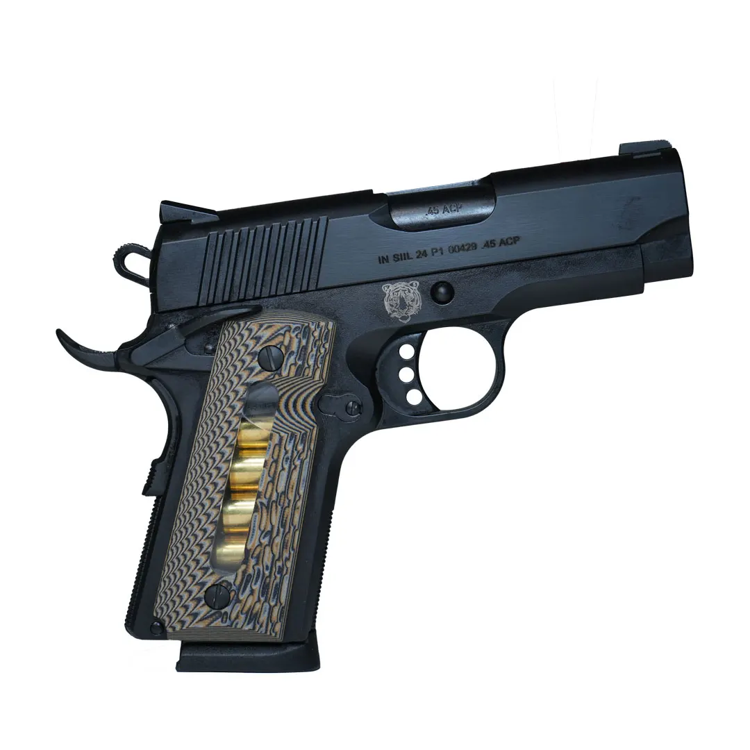 Kiehberg 1911 Sub Compact (Window Magazine & G10 Grip), Grey/Brown